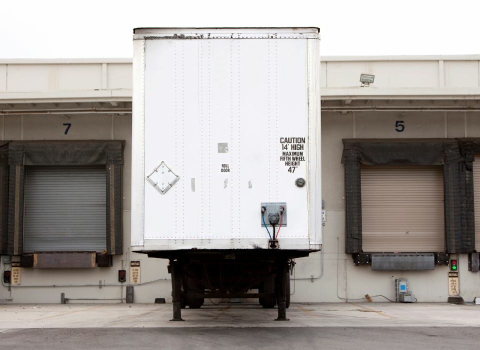 trailer at loading dock